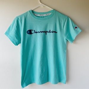 5 FOR $25 | Champion Short Sleeve Tee Shirt T-Shirt Aqua Turquoise XS